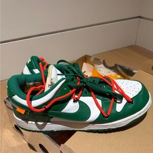 Nike Kids Green, White & Orange Low-Top Sneakers